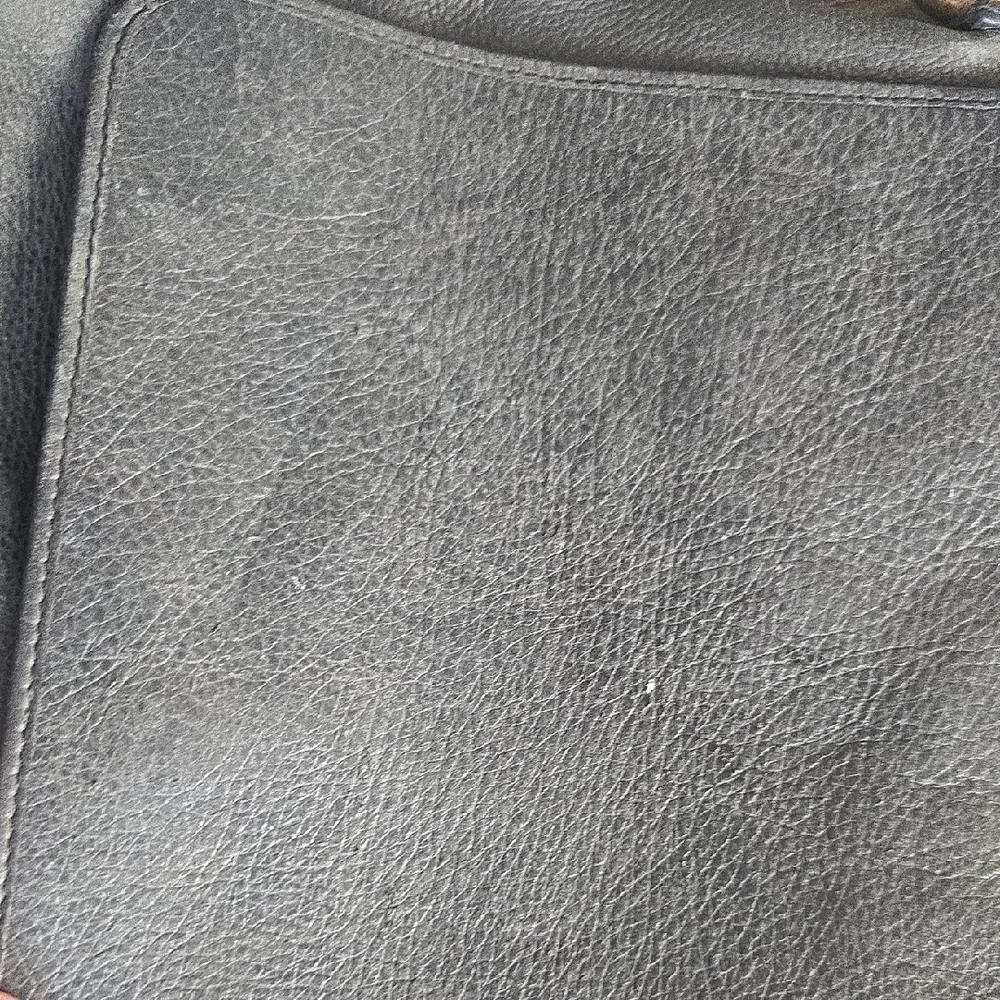 Vinatage Burberry Dark Gray Leather Messenger Bag
